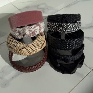 ❌CLEARANCE HEADBANDS BUNDLE Of 9 Black, Brown Mauve Neutral Girls Headbands